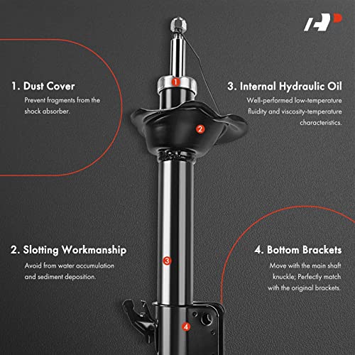 A-Premium Amortiguador magnético delantero izquierdo y derecho compatible con Land Rover Range Rover Evoque 2012-2018 2.0L con sensor de 2 piezas