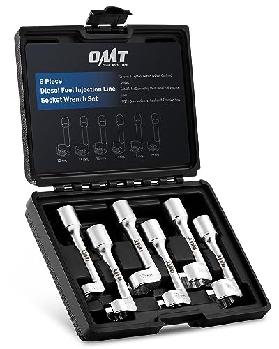 Orion Motor Tech Juego de llaves de vaso de línea de inyector diesel de 1/2 pulgada y 24 piezas de extractor de inyector neumático para motores diesel, paquete