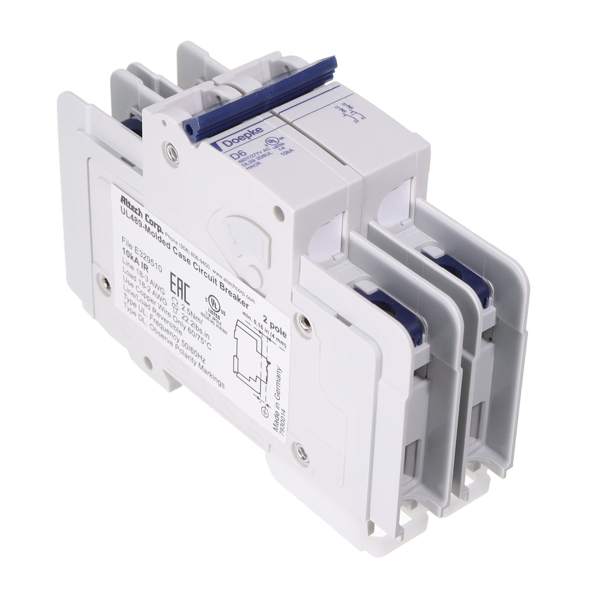 Altech Corporation 2D6UL UL Riel DIN Termomagnético 6A