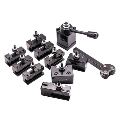 Juego de 11 postes de herramientas tipo cuña OXA, juego de postes de herramientas de acero de cambio rápido de 250-000, más 2 extra 250-001 y 2 extra 250-002 para mini torno de 6-9 pulgadas