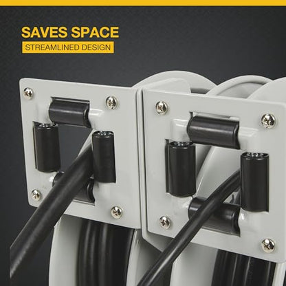 Klutch Combo de aire y carrete de manguera eléctrico