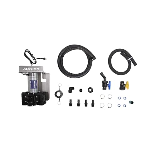 Fill-Rite SS470B - Bomba de transferencia química de 115 V CA con montaje IBC, manguera y tubo de succión, bomba de transferencia de fluidos viscosos de alta resistencia, soporta uso continuo