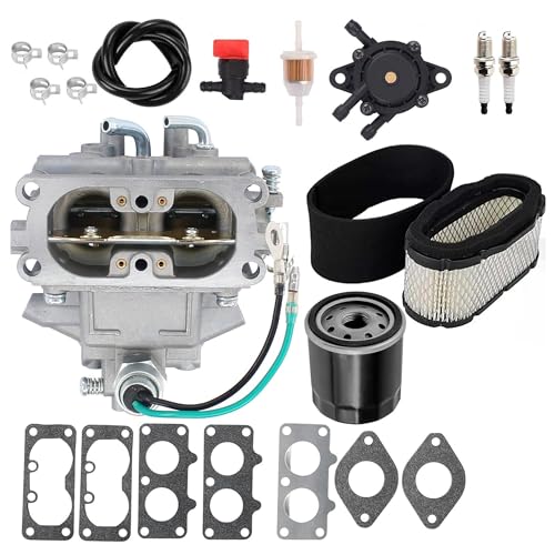 Carburador Carburador para John deere 335 Tractor 647 Quik-Trak Mower 717 717A ZTRAK KAWASAKI Motor viene con filtro de aire, filtro de aceite, kits de bomba de combustible