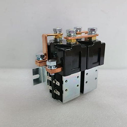 DC SPDT Motor Contactor de inversión 24V Bobina 200A Reemplazar Albright SW182 Cambio Solenoide Relé de polaridad inversa Interruptor de polaridad inversa Carretilla elevadora Vehículo eléctrico Manejo de materiales Carrito de golf Portador de personal