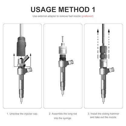 Extractor de inyector diesel y adaptador de carril común Kit de eliminación de martillo deslizante