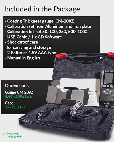 Medidor industrial profesional de la pintura del indicador CM-208Z del grueso de la capa con la sonda externa