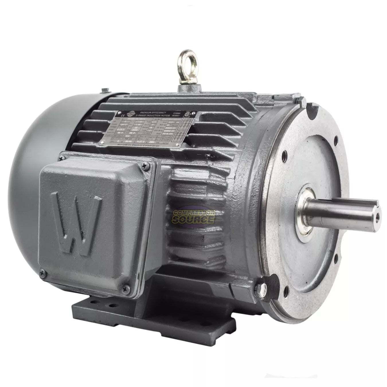 Motor eléctrico trifásico de 5 HP con cara C 3600 RPM 184TC TEFC 230/4 ...