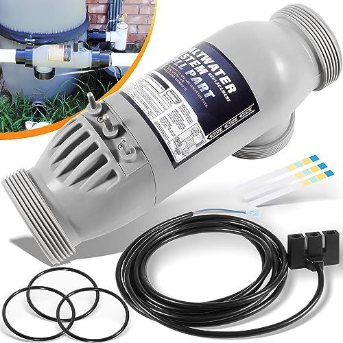 R0452400 PLC1400 Kit de celdas de sal de 3 puertos de repuesto para Zodiac Jandy AquaPure 1400 PureLink APURE1400 Sistema de purificación de agua con cable de alimentación CC de 16 pies R0402800 y 3