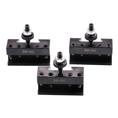Juego de 11 postes de herramientas tipo cuña OXA, juego de postes de herramientas de acero de cambio rápido de 250-000, más 2 extra 250-001 y 2 extra 250-002 para mini torno de 6-9 pulgadas