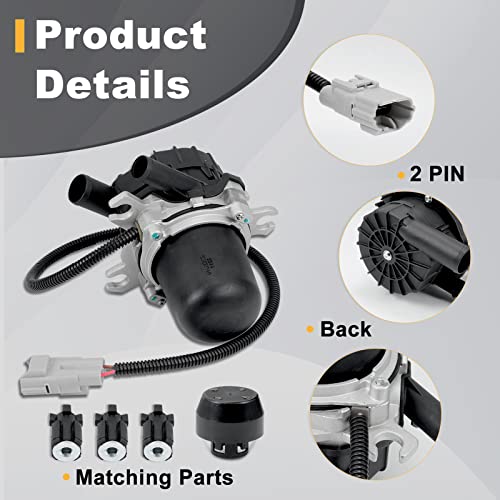 Bomba de inyección de aire secundaria 17610-0S010 compatible con Lexus LX570 2008-2013 Toyota Land Cruiser 2006-2012 Toyota Sequoia 2007-2013 Tundra Smog Pump Reemplazo # 1020023 AA (2 piezas) AA (2