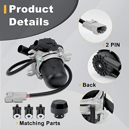 Bomba de inyección de aire secundaria 17610-0S010 compatible con Lexus LX570 2008-2013 Toyota Land Cruiser 2006-2012 Toyota Sequoia 2007-2013 Tundra Smog Pump Reemplazo # 1020023 AA (2 piezas) AA (2