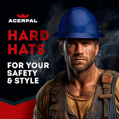 Acerpal Casco duro OSHA con diseño de fibra de carbono ventilada de ala completa con suspensión de 6 puntos (opciones 1)