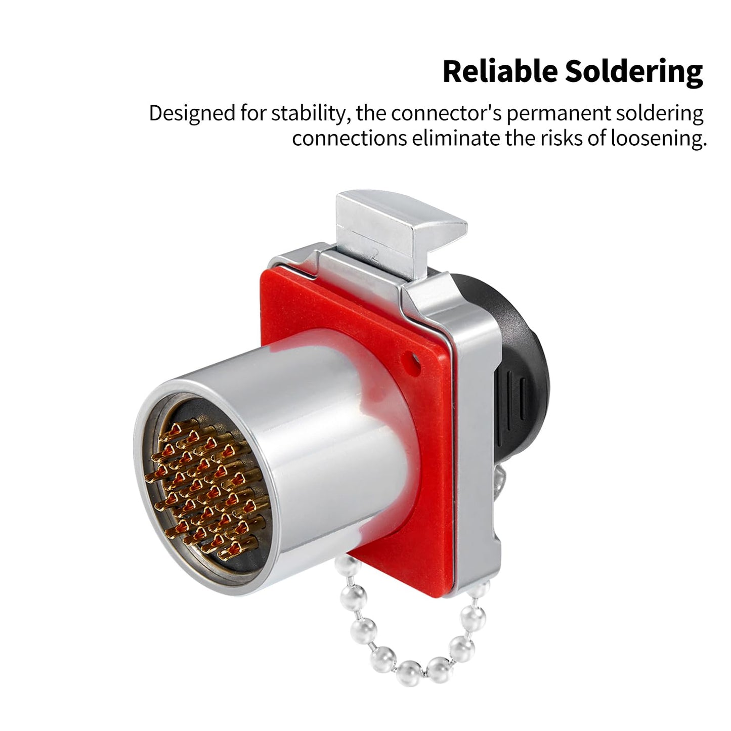 CNLINKO BD-24 Conectores impermeables industriales de 24 pines, conector circular IP68, carcasa antiinterferencias de metal duro, conector de aviación de enchufe rápido, enchufe de brida de montaje en