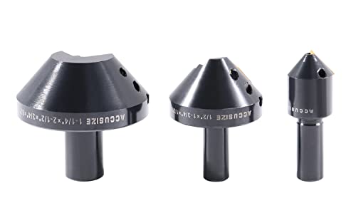Accusize Industrial Tools, Avellanadores de carburo indexables de 82 grados de 1/4'', 1/2'' y 1-1/4", 0046-0982