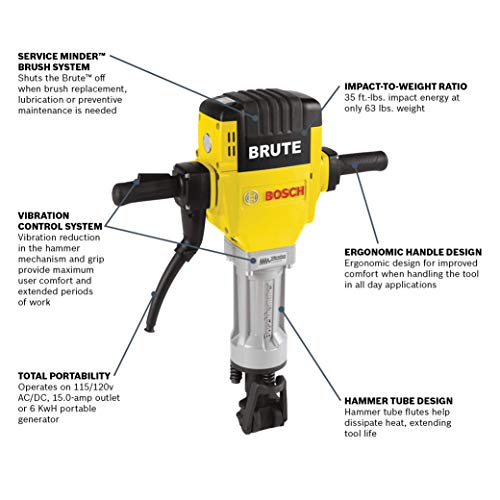 BOSCH BH2760VC - Martillo de 120 voltios, 1-1/8, color amarillo/negro
