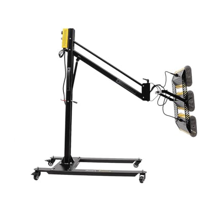 Lámpara infrarroja para hornear de pintura de 3900 W, lámpara de calor de onda corta con temporizador y control de temperatura, sistema de curado de pintura ajustable de 3 cabezales de 360°