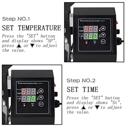 1 pieza de repuesto digital panel accesorio máquina 1400W controlador de temperatura 110V enchufe de EE. UU., negro