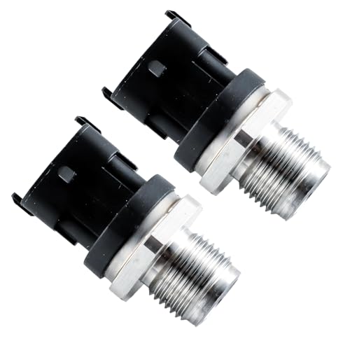 0281006327 Sensor de presión de riel de combustible de inyección de combustible 0281002850 5261237 compatible con Cummins Cargo ISB 4.5 ISB 6.7 motor diesel de repuesto para Dodge Ram 2500 3500 6.7L