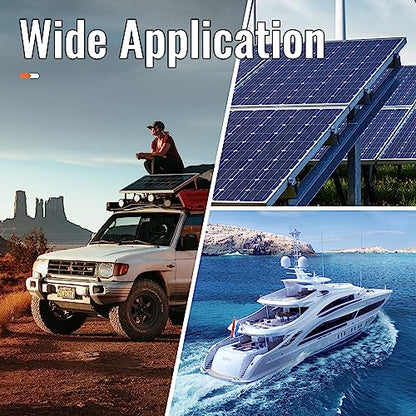 Joinfworld Bloque de distribución de energía impermeable de barra de bus de 500 A resistente al agua con 4* 5/16 "(M8)+2* 3/8 "(M10) Studs 48V DC Bloque de distribución de terminales de batería marina