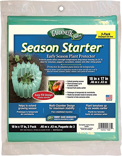 Dalen Gardeneer Season Starter - Protector de plantas aislado para la temporada temprana - Protector contra heladas para clima frío - Forma de relleno fácil para una siembra óptima - 18 x 17 pulgadas