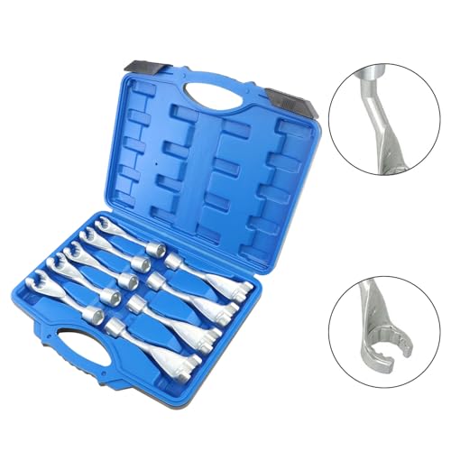 Juego de 9 enchufes de línea de combustible de inyección de riel común, 12 puntos, 12 mm, 14 mm, 16 mm, 18 mm, 19 mm, 21 mm, 22 mm, 24 mm, 24 mm, sensores térmicos DPTOOL-AFLD-001