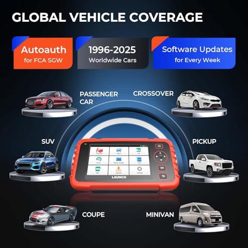 LAUNCH CRP129X Plus 2025 OBD2 herramienta de diagnóstico, escáner de coche de todo el sistema, 8 reinicio de codificación del inyector/acelerador/acelerador/SAS/aceite/EPB/BMS/TPMS reset escáner de