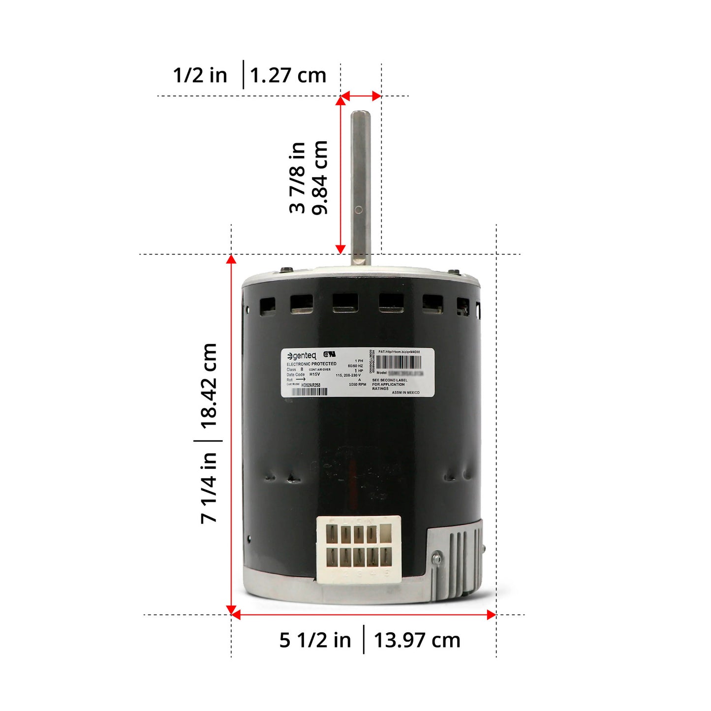 Motor de ventilador GE Genteq ECM X13 5SME39SXL013A de 1 HP REMAN.