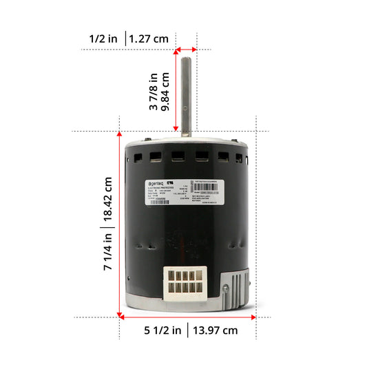 Motor de ventilador GE Genteq ECM X13 5SME39SXL013A de 1 HP REMAN.