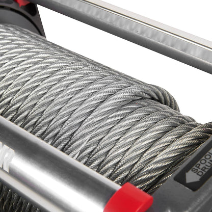 Warrior Winches Samurai 8,000 lbs 12v cabrestante eléctrico con cable de acero: perfecto para Jeep Wranglers, camiones, ATV y aventuras todoterreno. Controles inalámbricos