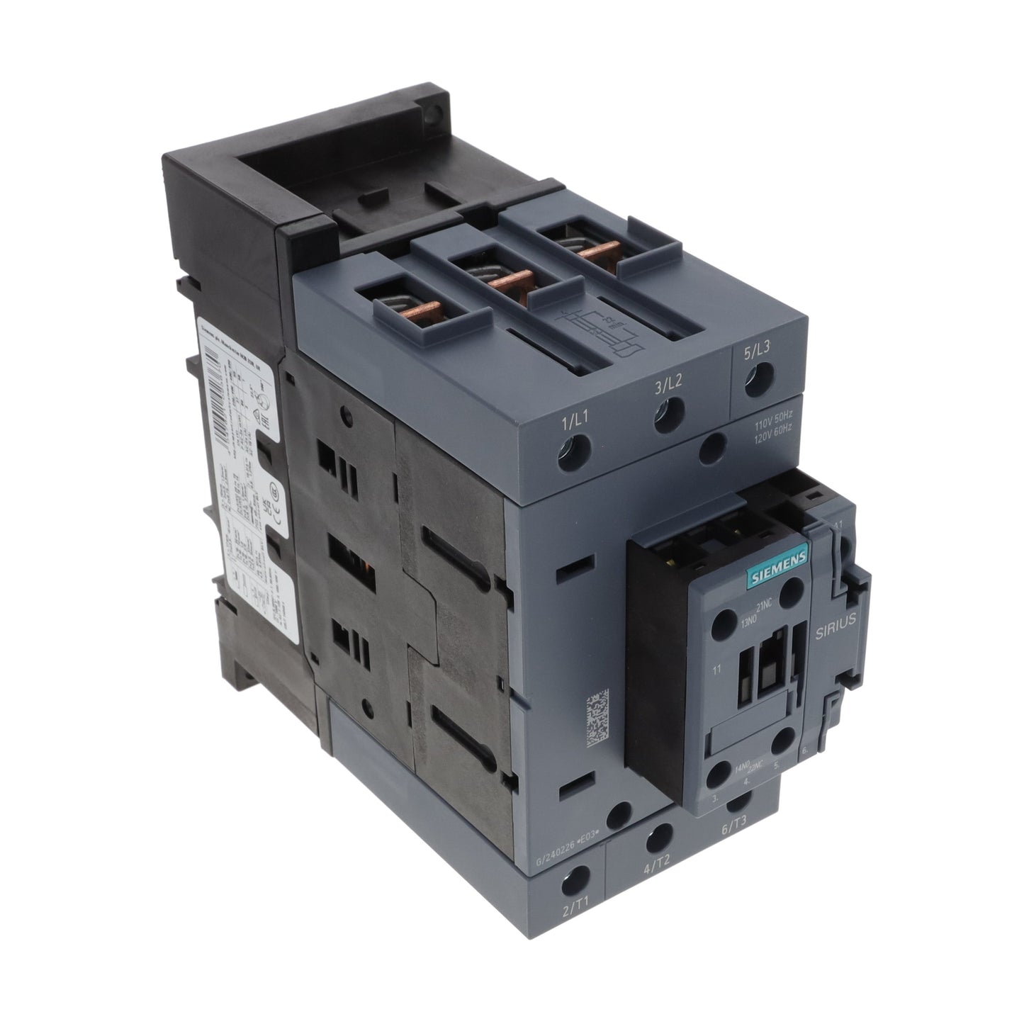 Siemens 3RT20451AK60 3RT2 Montaje de chasis, Riel DIN 120VCA