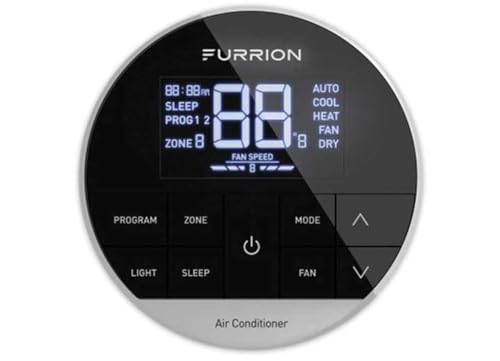 Furrion® - Furrion Chill® Single-Zone Basic Backlit LED Wall Thermostat - Black, 2 Fan Speeds #FACW10ESSA-BL