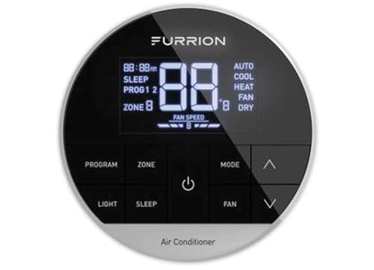 Furrion® - Furrion Chill® Single-Zone Basic Backlit LED Wall Thermostat - Black, 2 Fan Speeds #FACW10ESSA-BL