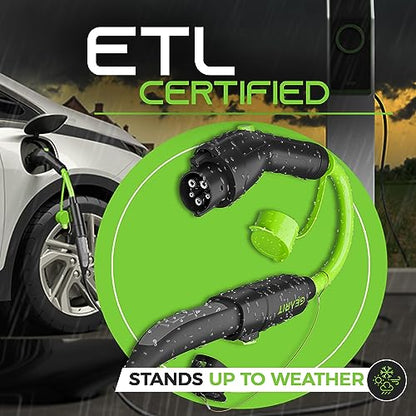 GearIT Tesla a J1772 Cable adaptador para EV, compatible con cargadores Tesla (NACS), carga de 40 amperios/250 voltios, certificado ETL
