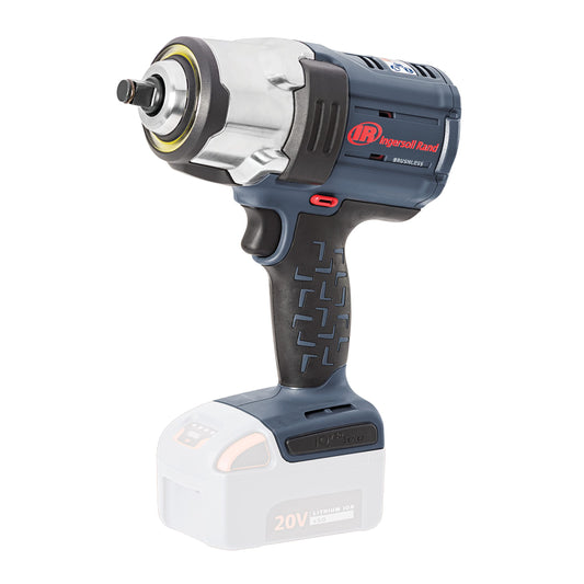 Ingersoll Rand W7152 Llave de impacto inalámbrica de 1/2" y 20V, torque de 1500 ft-lb, retenedor de anillo de fricción, pistola, herramienta desnuda