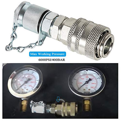 Kit de acoplamiento de prueba de presión hidráulica para acoplador Parker serie PD, caja de Caterpillar John Deere maquinaria de construcción