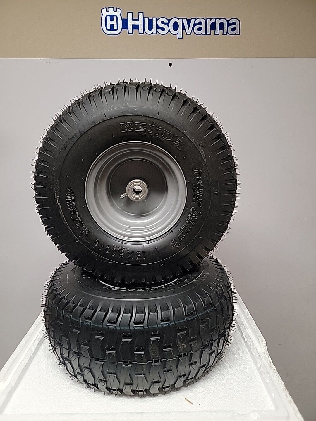 Juego de (2) llantas Husqvarna de 2 capas de 15 x 6,00-6, llantas Husqvarna AYP + otras