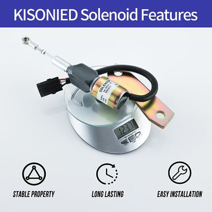 3991625 Solenoide de apagado de combustible 3930658 3935431 3939700 SA-4756-12 J932529 reemplazo para Cummins Engine 6BT 5.9L, 6BT 8.3L, Hyundai Excavadora Caterpillar 24VDC