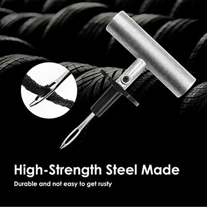 Handfly - Kit de reparación de neumáticos de alta resistencia, kit de 39 tapones de neumáticos para coche, motocicleta, camión, tractor, remolque, RV, ATV, ARB, SUV