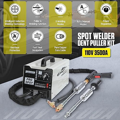 Extractor de abolladuras 3800A Máquina de extracción de abolladuras 6 modos Soldador de extracción de abolladuras Inteligente Soldador de Inducción Inteligente Puntos de Soldadura