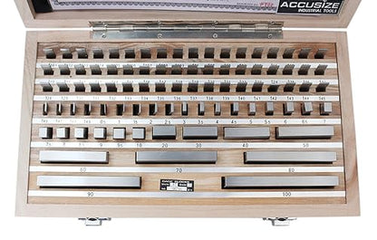 Accusize 0087-2160 - Juego de bloques de calibración métrica, grado 2, estándar alemán Din861 con certificado Mfg, 0087-2160