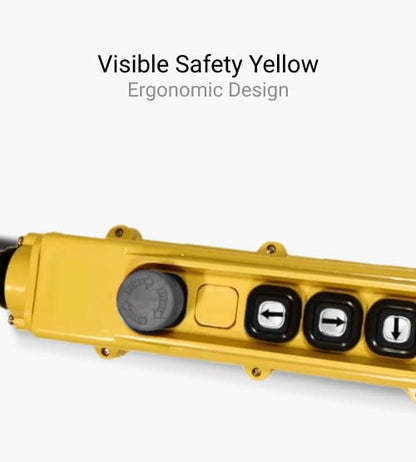 Control colgante de grúa aérea de 4 botones con 2 botones de 1 velocidad y 2 pulsadores de 2 velocidades (B-82-1)