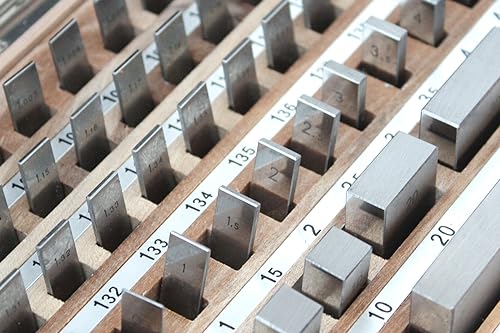 Accusize 0087-2160 - Juego de bloques de calibración métrica, grado 2, estándar alemán Din861 con certificado Mfg, 0087-2160