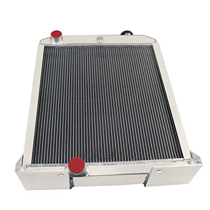 Radiador de tractor para John Deere AT146006 410D 410B 410C 415 510B C 515 610 510D, radiador de aluminio de 4 filas