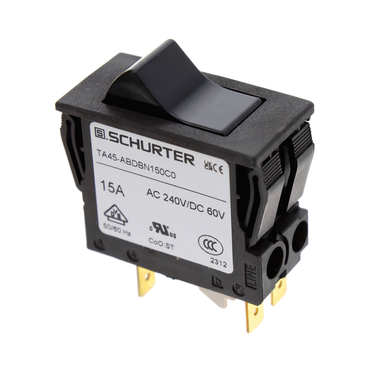 SCHURTER Inc. 4430.3373 TA45 Montaje en panel Térmico 15A