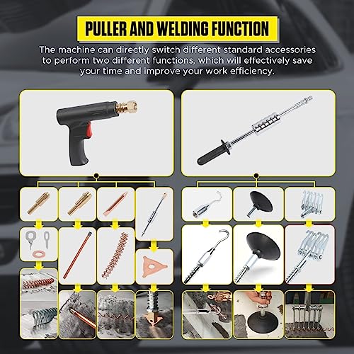 Extractor de abolladuras 3800A Máquina de extracción de abolladuras 6 modos Soldador de extracción de abolladuras Inteligente Soldador de Inducción Inteligente Puntos de Soldadura