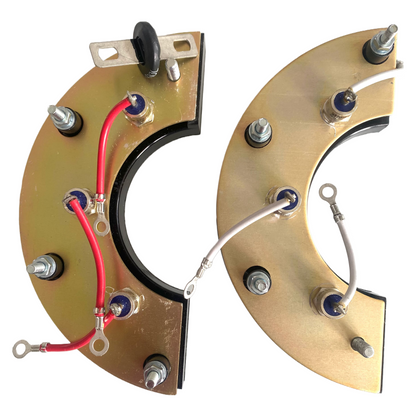 Stamford 45-0428 Conjunto rectificador rotativo - Original y fabricado en el Reino Unido. Incluye 3 diodos positivos, 3 diodos negativos y 1 varistor (supresor de sobretensiones).