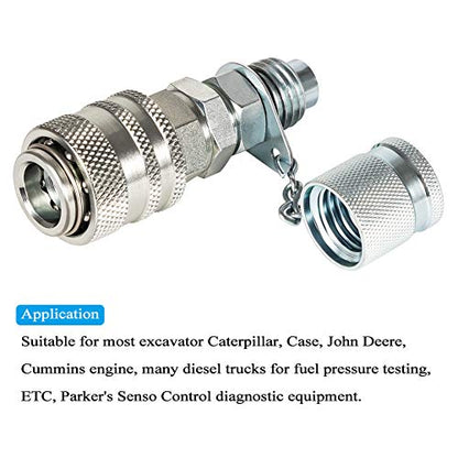 Kit de acoplamiento de prueba de presión hidráulica para acoplador Parker serie PD, caja de Caterpillar John Deere maquinaria de construcción