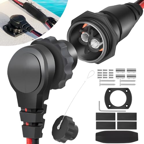 1865120 MKR-28 Enchufe y Receptáculo para Motor de Pesca Minn Kota, Accessorio de Batería Marina de Agua Dulce y Salada 12V/24V/36V/48V Macho Hembra Conector de Enchufe de Motor de Pesca Rápido