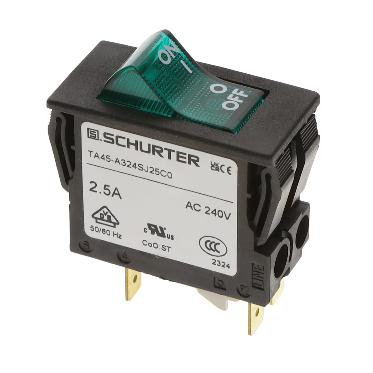 SCHURTER Inc. 4430.2613 TA45 Montaje en panel Térmico 2.5A