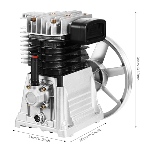Bomba de compresor de aire 3HP 250L/min Bomba de cabeza de compresor de aire Cilindro de bomba de aceite de hierro fundido Bomba de lubricación estilo pistón
